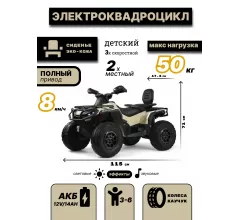 Детский электроквадроцикл BRP Can-Am Outlander (Y888YY) хаки